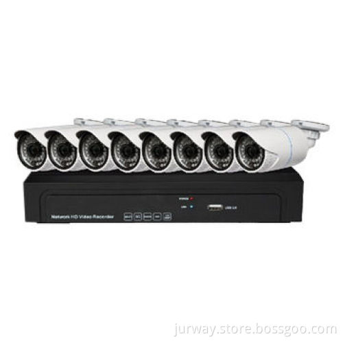 Bullet cameras, 2014 8pcs 1/4CMOS 1.0MP with low lux,3.6/6mm lens with 1.3MP, NVR kit